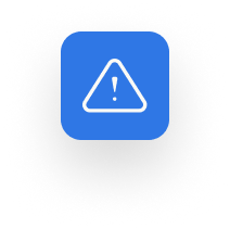 A blue square with rounded edges contains a white triangle warning icon with an exclamation mark inside it, highlighting the importance of Asbestos Liability Insurance.